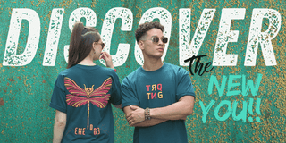 Model wearing oversized TURQTANG tee – streetwear fashion