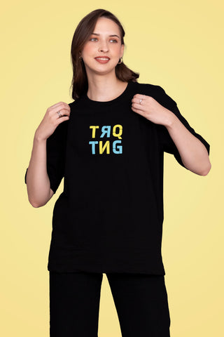 DRAGONFLY OVERSIZED TEE-SHIRT -  CLASSIC BLACK