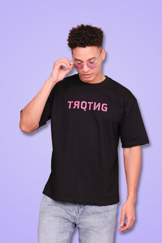 LETS ROCK OVERSIZED TEE-SHIRT - CLASSIC BLACK