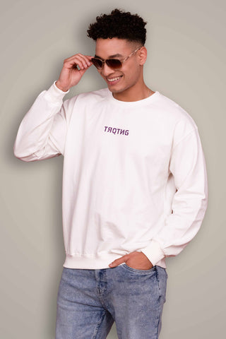 DIVINE DRAGON OVERSIZED SWEATSHIRT - PASTEL CREAM