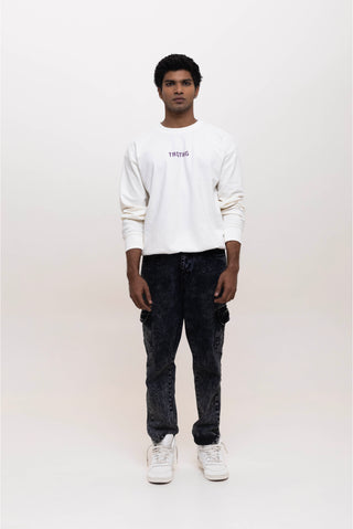 DIVINE DRAGON OVERSIZED SWEATSHIRT - PASTEL CREAM