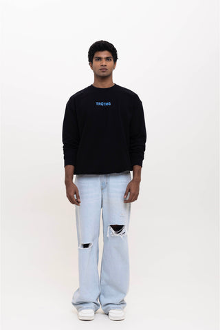 DIVINE DRAGON OVERSIZED SWEATSHIRT - CLASSIC BLACK