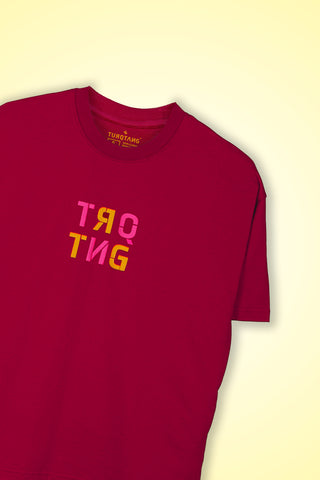DRAGONFLY OVERSIZED TEE-SHIRT - BURGUNDY