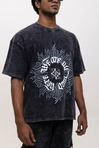 Turqtang's BARELY SANE OVERSIZED TEE-SHIRT - ASH STORM