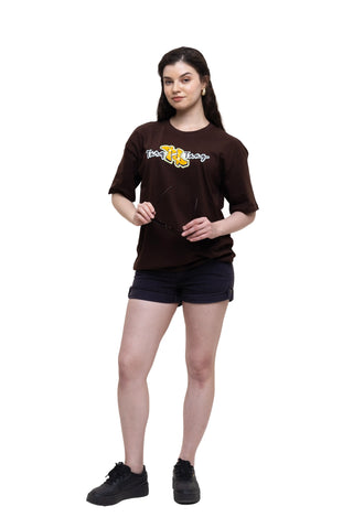 TURQTANG Back Talk Oversized T-Shirt in Code Earth – Earth-toned streetwear with premium comfort and effortless style.