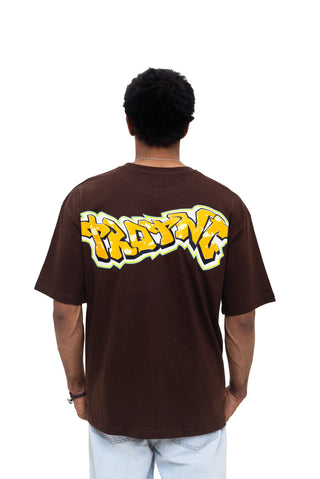 TURQTANG Back Talk Oversized T-Shirt in Code Earth – Earth-toned streetwear with premium comfort and effortless style.