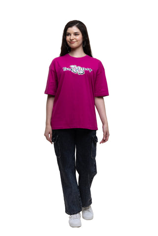 TURQTANG Back Talk Oversized T-Shirt in Code Rose – modern streetwear tee with premium comfort.