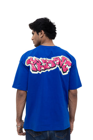 Turqtang's Turqtang's BACK TALK OVERSIZED T-SHIRT - CODE SAPPHIRE