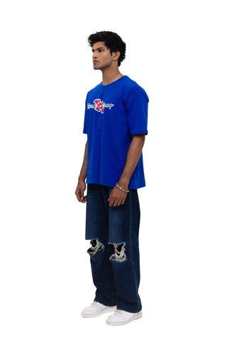 Turqtang's Turqtang's BACK TALK OVERSIZED T-SHIRT - CODE SAPPHIRE