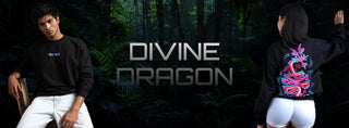 DIVINE DRAGON OVERSIZED SWEATSHIRT - CLASSIC BLACK