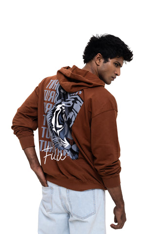 TURQTANG Fierce Oversized Hoodie in Mahogany – Premium comfort with bold street-style attitude.