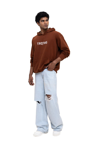 TURQTANG Fierce Oversized Hoodie in Mahogany – Premium comfort with bold street-style attitude.