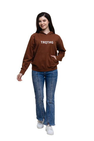 TURQTANG Fierce Oversized Hoodie in Mahogany – Premium comfort with bold street-style attitude.