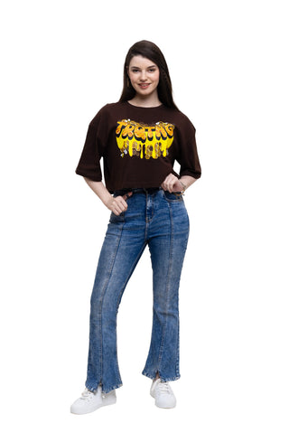 Turqtang's HEY HONEY CROP TOP - MOCHA MUSE