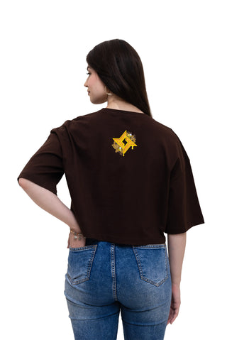 Turqtang's HEY HONEY CROP TOP - MOCHA MUSE