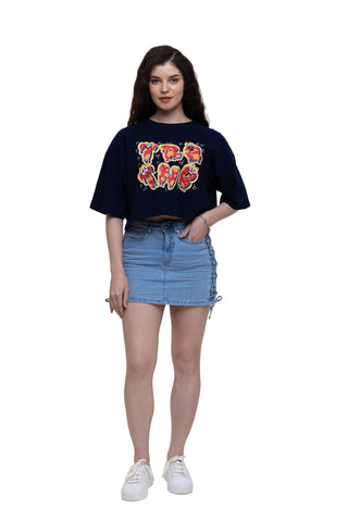 EYE CANDY CROP TOP - MYSTIC NAVY