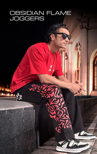 OBSIDIAN FLAME JOGGERS - OBSIDIAN BLACK