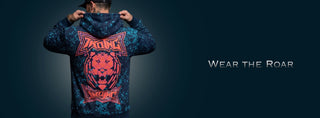 TURQTANG Primal Instinct Hoodie in Midnight Glitch – heavyweight oversized streetwear hoodie with bold modern style.
