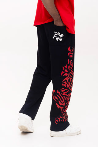 TURQTANG'S THE TATTOO THEORY COLLECTION JOGGERS SET OBSIDIAN FLAME