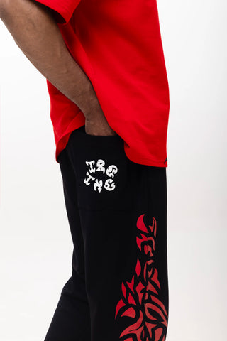 TURQTANG'S THE TATTOO THEORY COLLECTION JOGGERS SET OBSIDIAN FLAME