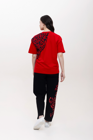 TURQTANG'S THE TATTOO THEORY COLLECTION JOGGERS SET OBSIDIAN FLAME