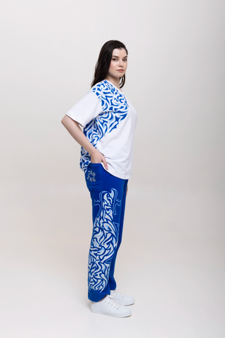 TURQTANG'S THE TATTOO THEORY COLLECTION JOGGERS SET SAPPHIRE SMOKE