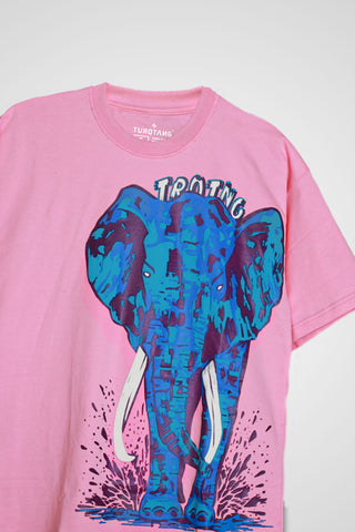 ELEPHANTASTIC OVERSIZED TEE-SHIRT - COTTON CANDY PINK