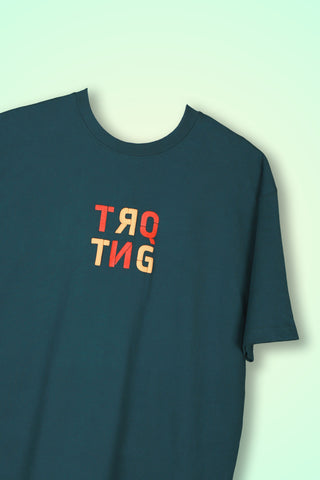 DRAGONFLY OVERSIZED TEE-SHIRT - TEAL GREEN
