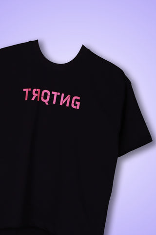 LETS ROCK OVERSIZED TEE-SHIRT - CLASSIC BLACK