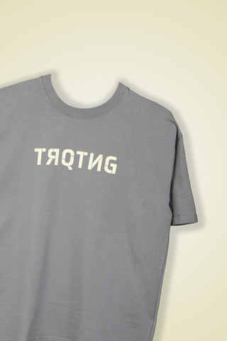 LETS ROCK OVERSIZED TEE-SHIRT - STEEL GREY