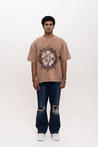 BARELY SANE OVERSIZED TEE-SHIRT - DESERT DUST