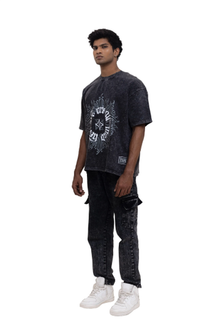 BARELY SANE OVERSIZED T-SHIRT - ASH STORM
