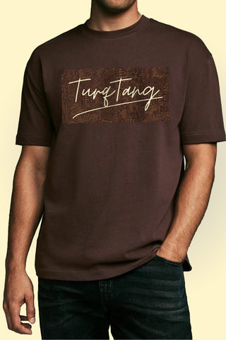 Men's Cocoa Crush oversized T-shirt in classic chestnut color