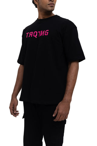 TURQTANG Lets Rock Oversized T-Shirt in Classic Black – Premium streetwear for effortless comfort.