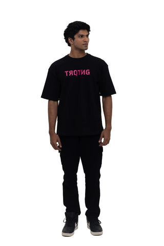 TURQTANG Lets Rock Oversized T-Shirt in Classic Black – Premium streetwear for effortless comfort.