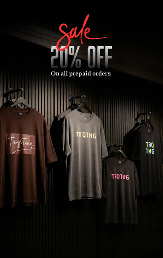 TURQTANG prepaid sale offer – enjoy 20% off on trendy streetwear and casual fashion styles.