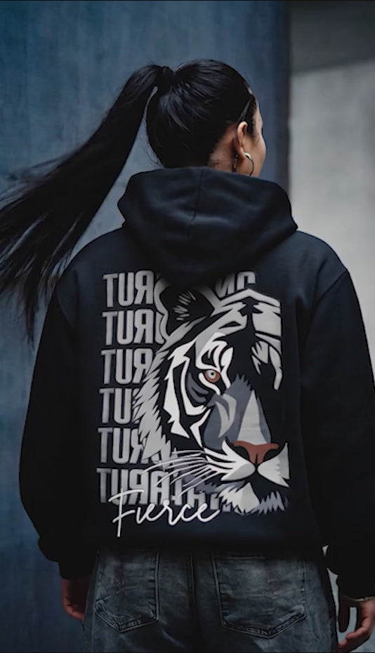 FIERCE OVERSIZED HOODIE - CLASSIC BLACK Banner Video for the Mobile