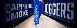 TurqTang's SAPPHIRE SMOKE JOGGERS - SAPPHIRE BLUE