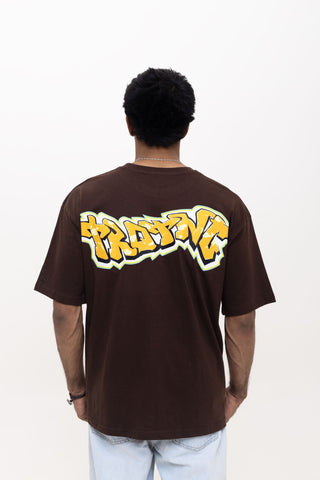 TURQTANG Back Talk Oversized T-Shirt in Code Earth – Earth-toned streetwear with premium comfort and effortless style.