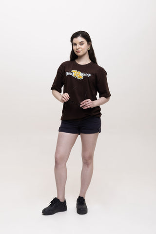 TURQTANG Back Talk Oversized T-Shirt in Code Earth – Earth-toned streetwear with premium comfort and effortless style.