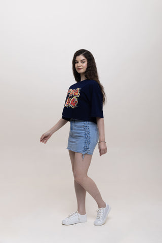 EYE CANDY CROP TOP - MYSTIC NAVY