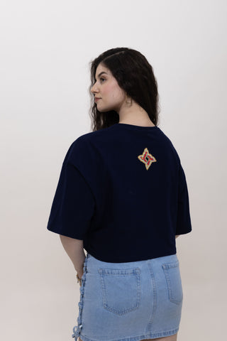 EYE CANDY CROP TOP - MYSTIC NAVY