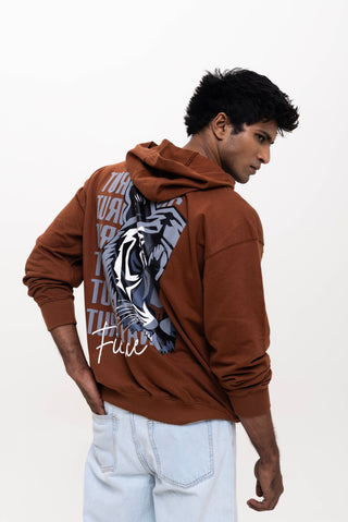 TURQTANG Fierce Oversized Hoodie in Mahogany – Premium comfort with bold street-style attitude.