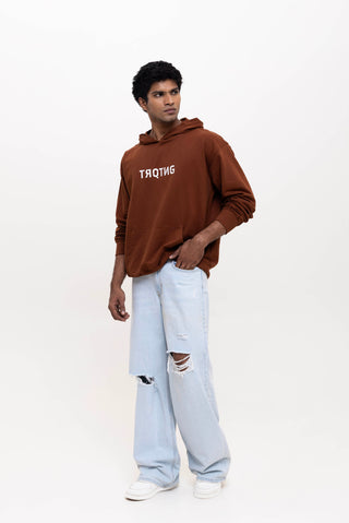 TURQTANG Fierce Oversized Hoodie in Mahogany – Premium comfort with bold street-style attitude.