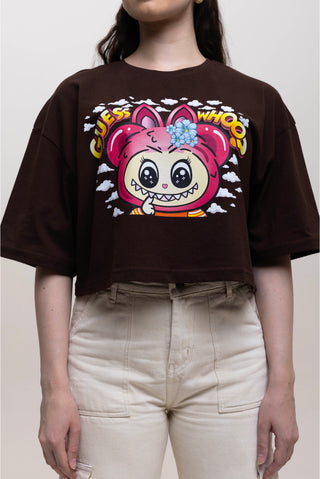 TURQTANG Iconic Crop Top Mini Mischief Edition in Walnut Whimsy – Playful and trendy crop top.