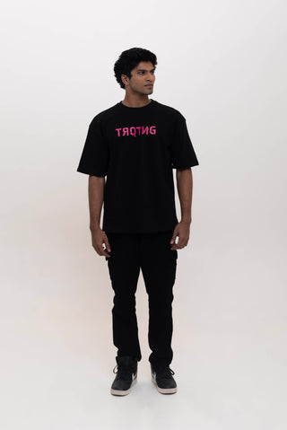 TURQTANG Lets Rock Oversized T-Shirt in Classic Black – Premium streetwear for effortless comfort.