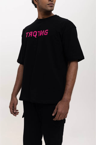 TURQTANG Lets Rock Oversized T-Shirt in Classic Black – Premium streetwear for effortless comfort.