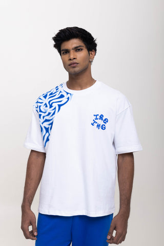 TURQTANG The Tattoo Theory Co-ord Set in Sapphire Smoke – Stylish and bold coordinated streetwear look.